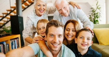 Family taking a selfie