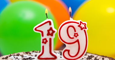 Cake for nineteenth birthday