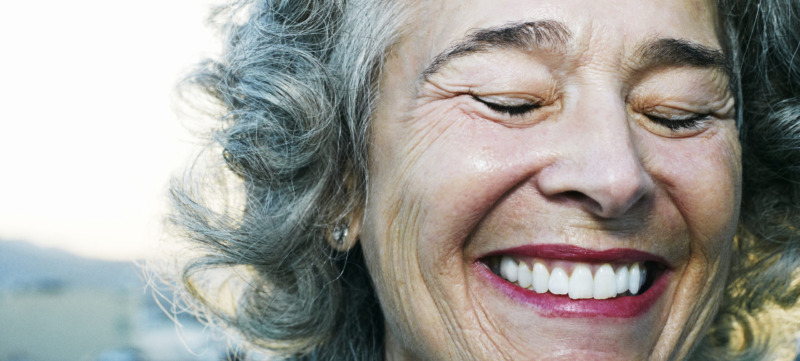 Caucasian woman smiling
