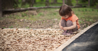 Sitting lonely child