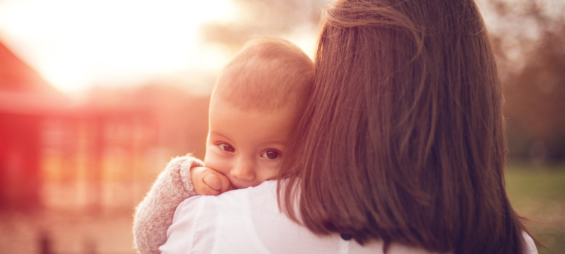 Mother and a baby