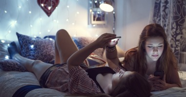 girls on phones