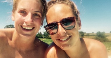 Foto vakantie Frankrijk 2015 aan het zwembad