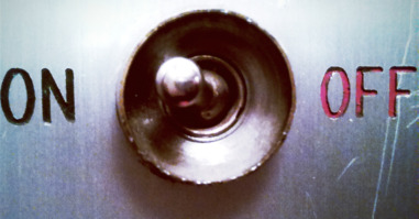 Close-Up Of On And Off Switch