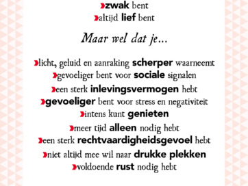 als je hooggevoelig bent