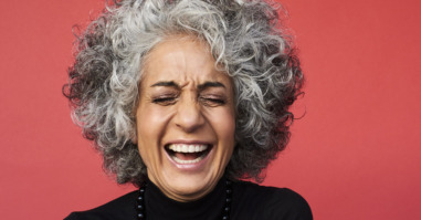 Portrait of mature woman laughing