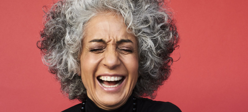 Portrait of mature woman laughing