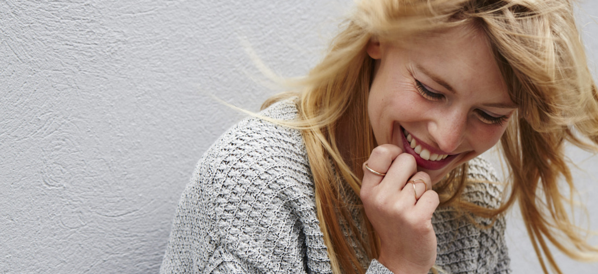 Laughing young lady