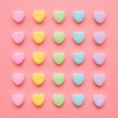 Love Hearts Background Valentine’s Day Background With Rainbow Candy Hearts
