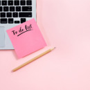 Directly Above Shot Of To Do List On Laptop