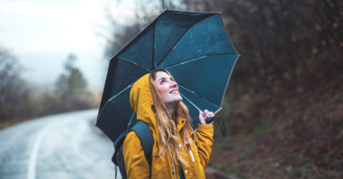 Joyful woman in nature