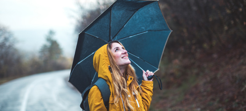 Joyful woman in nature