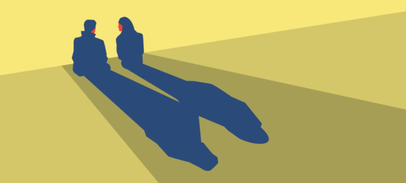 illustratie van twee mensen in een relatie