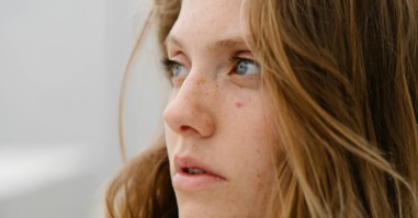 close-up van de ogen van een meisje