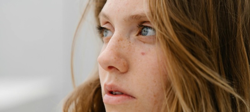 close-up van de ogen van een meisje