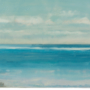 een schilderij van de lucht van kunstenaar anke roder