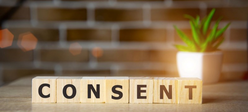Een afbeelding van het woord consent bij een artikel over consent