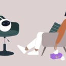 Illustratie van iemand die tegen een bot praat over psychische klachten.