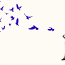 illustratie van een meisje met vogels bij een artikjel over de tiktok-trend bird theory