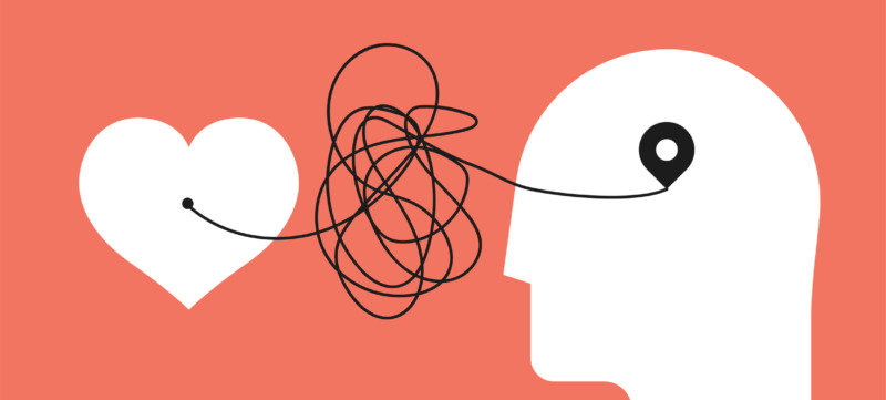 Illustratie van hoofd en hart