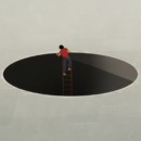 man klimt uit een ongezond patroon