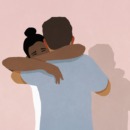 mensen troosten elkaar