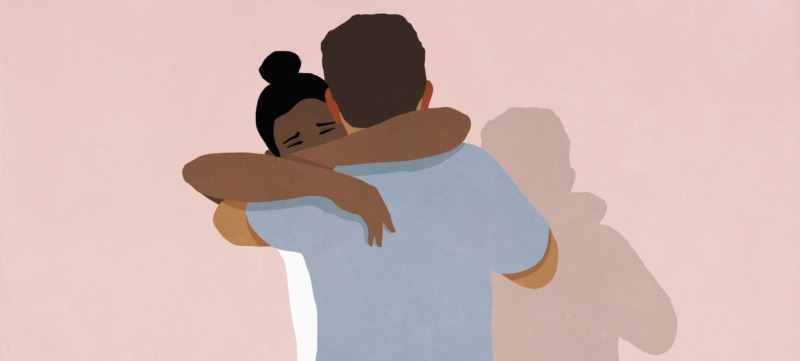 mensen troosten elkaar