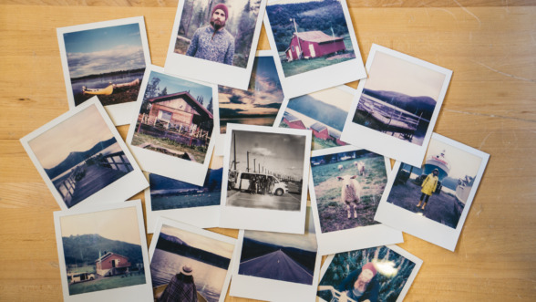 foto van polaroids die herinneringen van 2016 oproepen