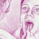 illustratie van een meisje die bij de dokter is om te controleren op ziektes