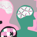 Illustratie van mensen met verschillende breinen