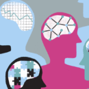 illustratie van mensen met hersenen die op andere manieren werken