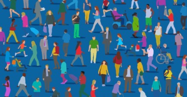 illustratie van een diverse groep mensen