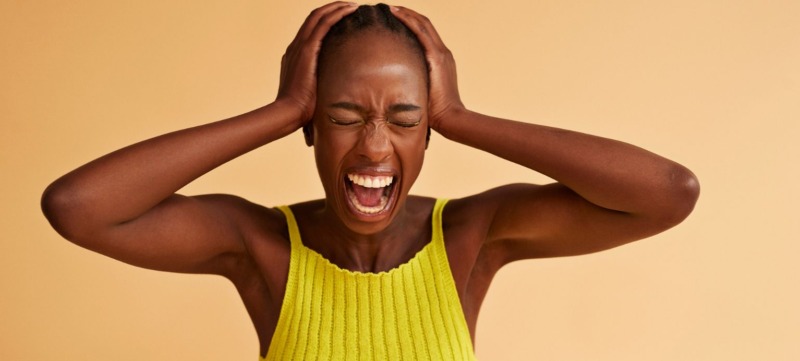 Vrouw is boos