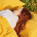 vrouw is aan het slapen