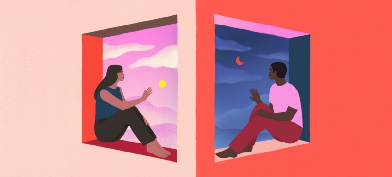 illustratie bij een artikel over kalm worden als je ruzie hebt
