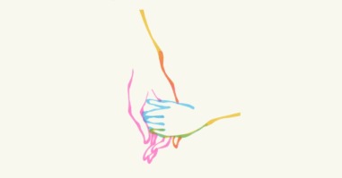 illustratie van een hand van een ouder die een kinderhand vasthoudt