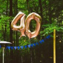 ballonnen met 40 jaar op een feestje van iemand die net in de midlife is beland