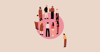 illustratie groepsgesprek, polarisatie