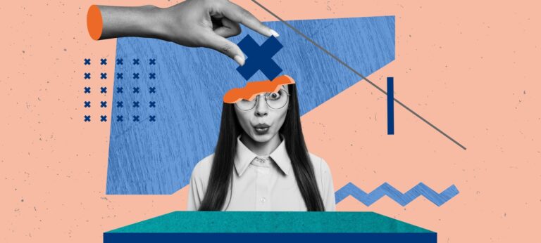 Illustratie van een vrouw bij een artikel over adhd bij vrouwen